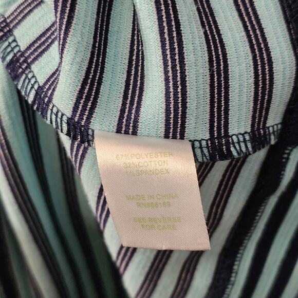 Lilly Pulitzer Dress Sz S Charlene Tropez Blue Green Stripe Ottoman 3/4 Sleeve - Picture 5 of 8